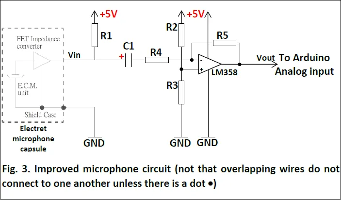 amplified Circuit Schematic for Lab 3: Filtering and FFT.