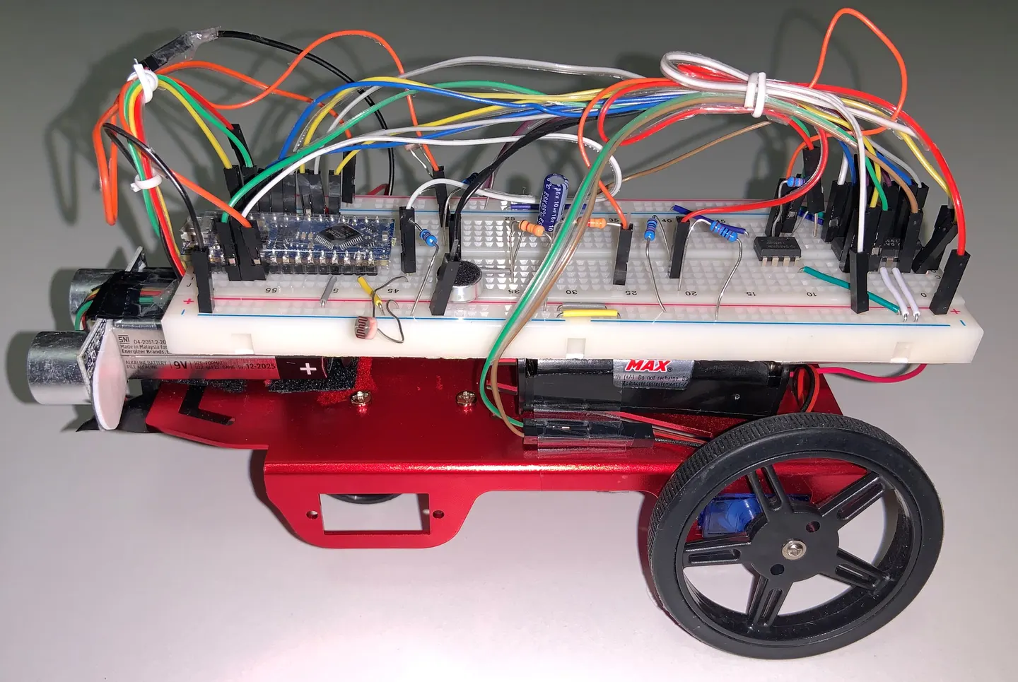 robot Left Side for Lab 4: Ultrasonic Sensors and All.