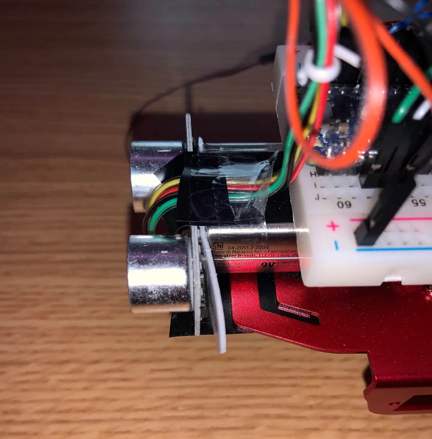 robot Sensor Side for Lab 4: Ultrasonic Sensors and All.