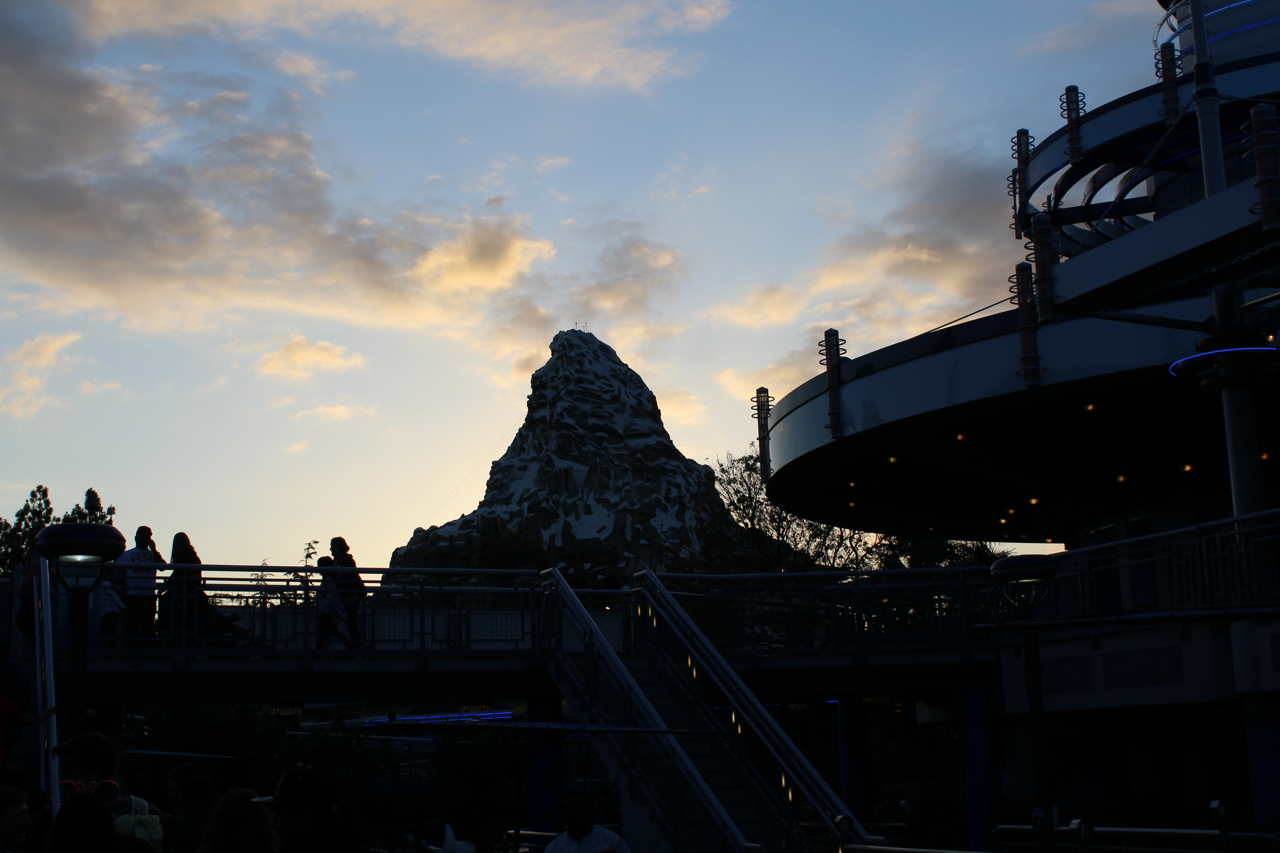 Matterhorn Moutain at Sunset, Disneyland